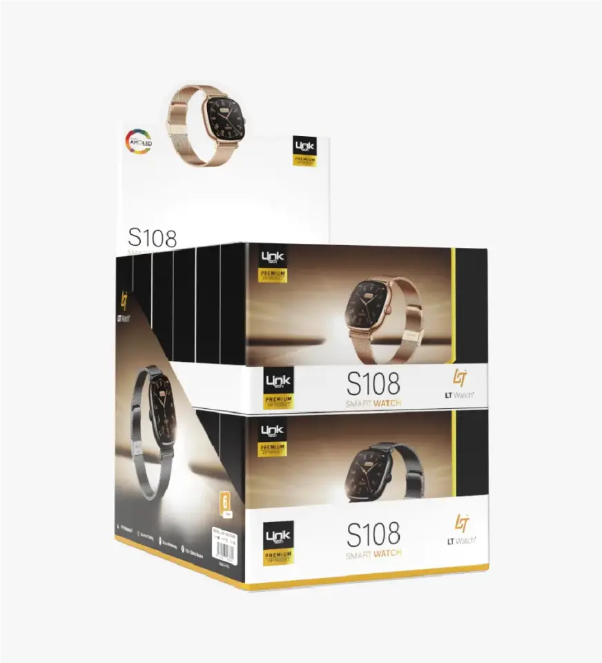 S108 Premium Amoled LT Watch Akıllı Saat 6'li Paket